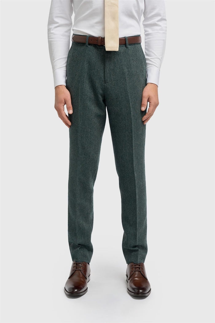 Thomas Lush Olive Tweed Trouser