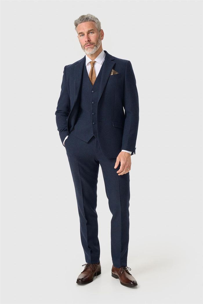 Thomas Navy Tweed Blazer