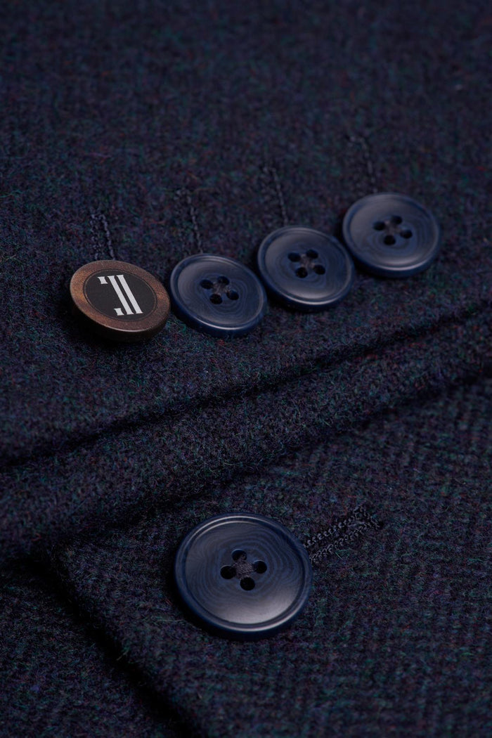 Thomas Navy Tweed Blazer