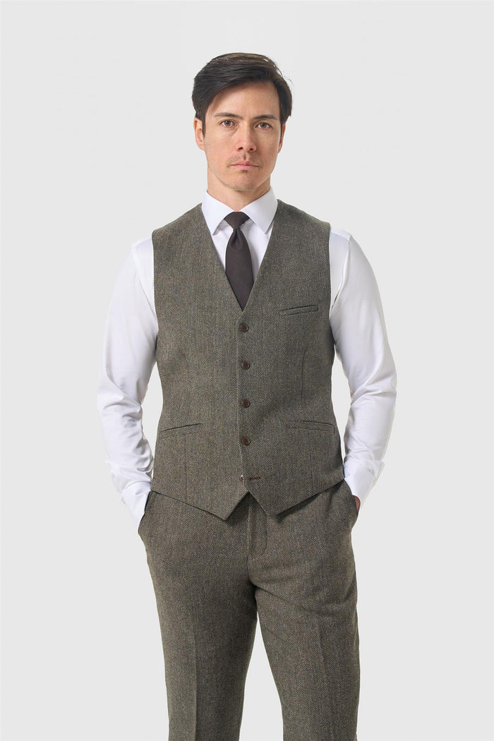 Thomas Sage Tweed Waistcoat