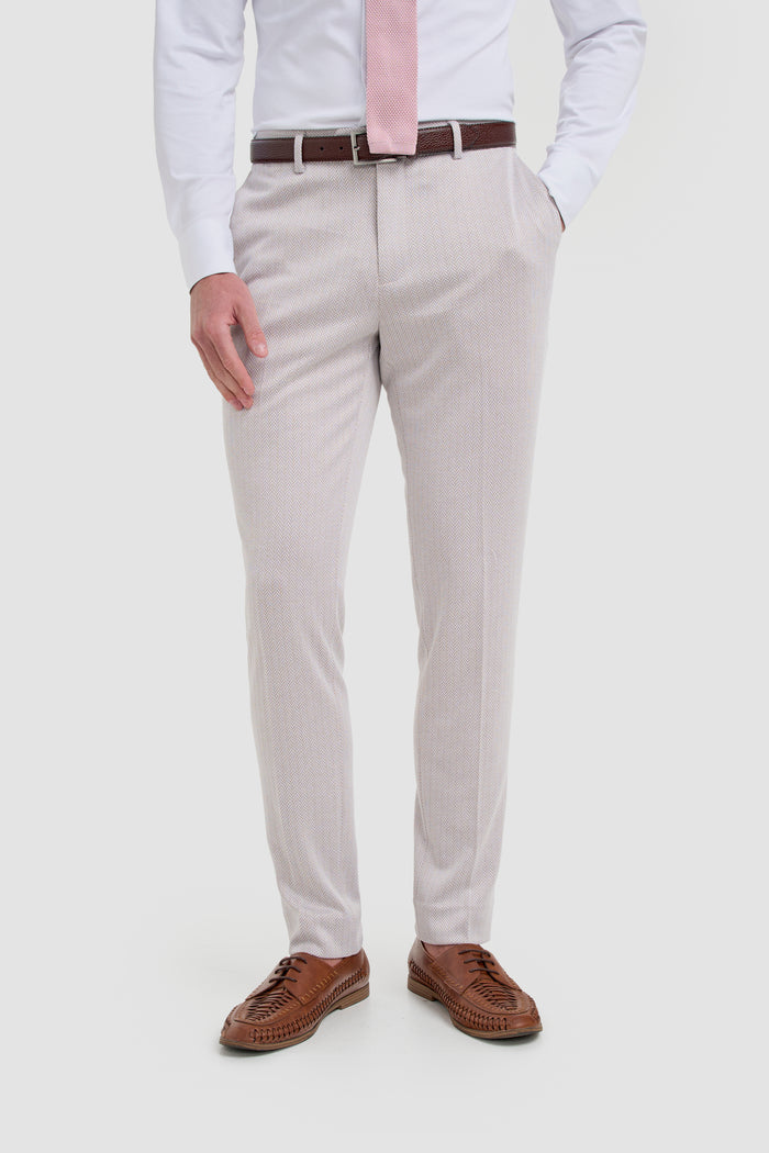 Vasco Beige Two Piece Suit - House of Cavani