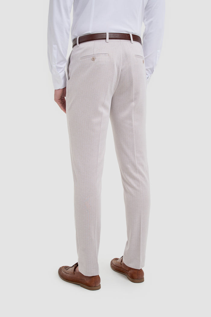Vasco Beige Two Piece Suit - House of Cavani