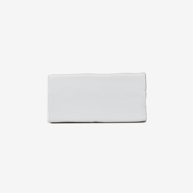 White Luca Hand Made Gloss Subway Tile 75 x 150 x 8mm