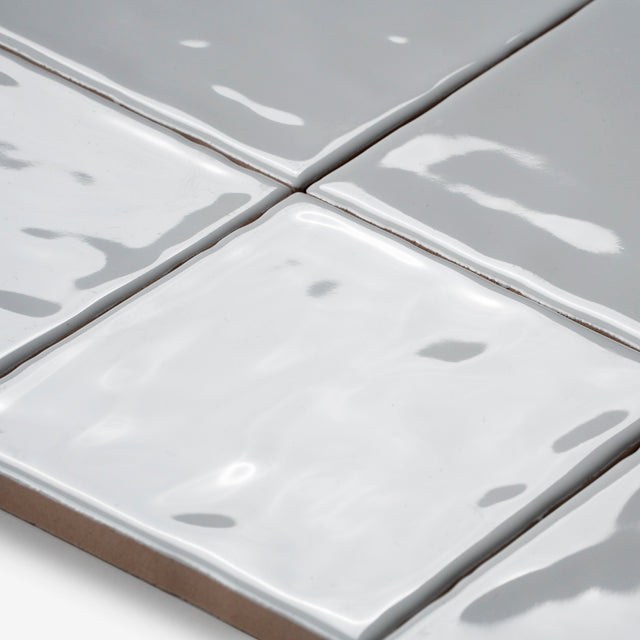 White Luca Hand Made Gloss Tile 100 x 100 x 8mm