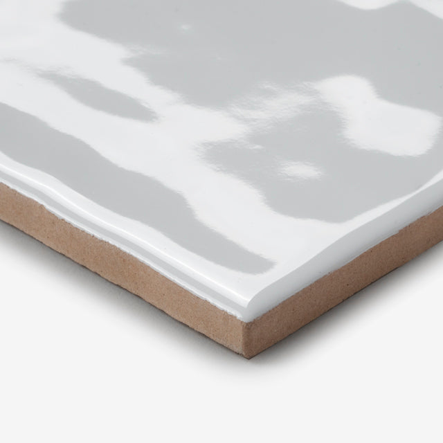 White Luca Hand Made Gloss Tile 100 x 100 x 8mm