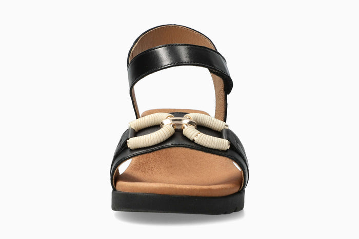 Youna - Black Women Sandals With Heel