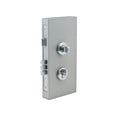Double Turn Lock Kits Round Plate Brushed 1183.BN - The Blue Space