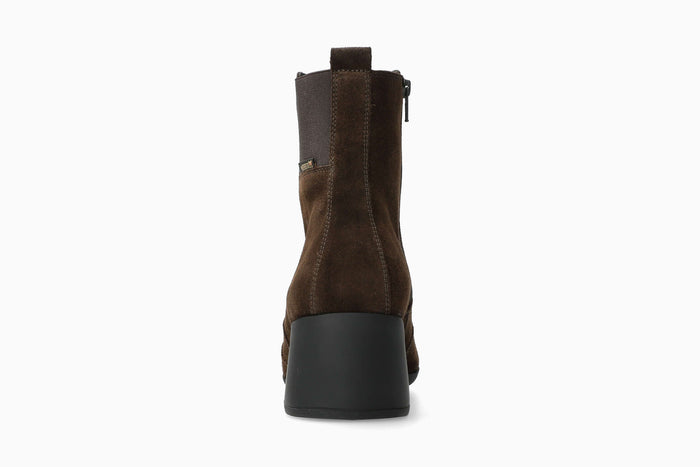 Zelia - Dark Brown Women Ankle Boots With Heel