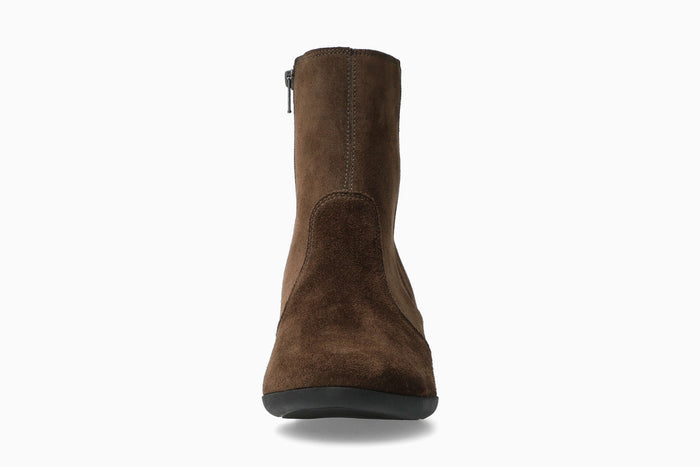 Zelia - Dark Brown Women Ankle Boots With Heel
