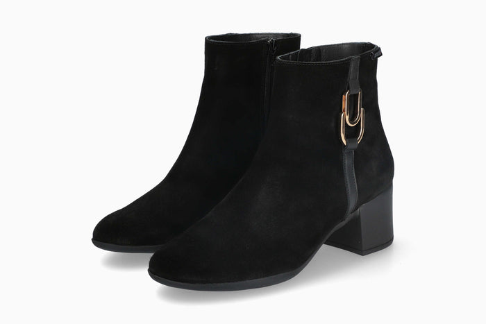 Zina - Black Women Ankle Boots With Heel