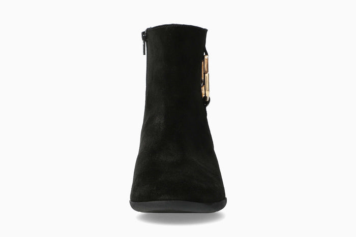 Zina - Black Women Ankle Boots With Heel